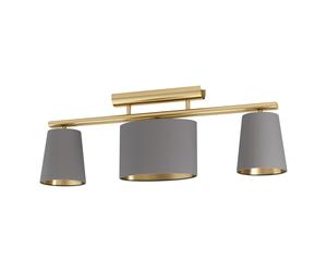 Plafonnier ALMEIDA 2 E14 3X40W en acier laiton brossé 810x155x280mm