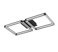 Plafonnier ALTAFLOR LED 8X2,8W en acier noir 650x300x70mm