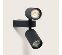 TechBrey Plafonnier Aluminium Aritz 2 Spots Noir Noir