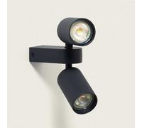 Plafonnier Aluminium Aritz 2 Spots Noir