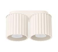Plafonnier Aluminium Beige GU10 2 Aura