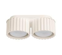 SOLLUX lighting Plafonnier - Spot de plafond en aluminium - 2 flammes - Ampoule LED - Beige Aura