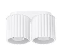 Plafonnier Aluminium Blanc GU10 2 Aura