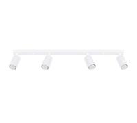 Plafonnier Blanc 4-Flammes 81 Cm Long Orientable GU10 En Aluminium