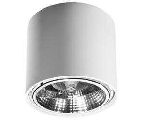Plafonnier Aluminium Blanc GU10/ES111 1 Tiube