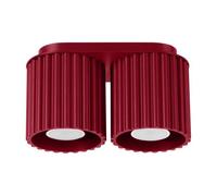 Plafonnier Aluminium Bourgogne GU10 2 Aura