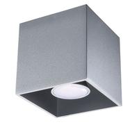 Plafonnier Aluminium Gris GU10 1 Quad