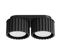 Plafonnier Aluminium Noir Gx53 2 Aura