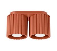 Plafonnier Aluminium Ocre Rouge GU10 2 Aura