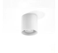 Sollux Lighting – Plafonnier Orbis Spot – Aluminium, abat-jour cylindrique, GU10 remplaçable, blanc