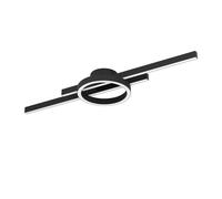 Plafonnier AMANDOLO LED 23,5W en aluminium et acier noir 775x200x75mm