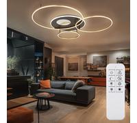 Plafonnier plafonnier anneaux lampe de cuisine variateur télécommande minuterie CCT LED
