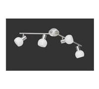 Reality, Spot, Antibes 4xE14, max.28,0 W Verre, Albâtre, Corps: metal, Nickel mat L:69,5cm, L:11,0cm, H:20,0cm IP20,Pivotant