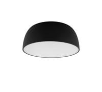 Plafonnier Antireflet Métal Noir Ø38 Cm Salon Lampe De Plafond 3-Flammes