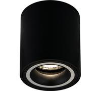 Plafonnier apparent Spot de plafond Spot apparent HALIS OV Black GU10 rond noir EDO777331 EDO