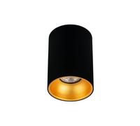 Plafonnier apparent Spot de plafond Spot apparent ZAMA Black Gold GU10 rond noir/or IP20 EDO777343 EDO