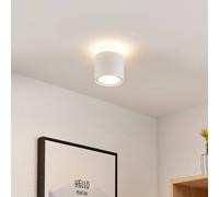 Plafonnier Arcchio Walisa, Ø 10 cm, blanc, diffuseur, GU10 Walisa Arcchio, dimmable, blanc, Salon / Salle à manger, Aluminium, Moderne, Spot