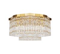 Plafonnier Art Déco 45 CM Large En Or E14 Cristal Plafonnier Chambre À Coucher