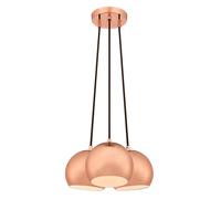 Plafonnier Art Deco Lampe suspendue Finition Cuivre 3 Ampoules E27 Westinghouse