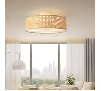 Plafonnier Ascot 3 x E27 blanc aspect rotin