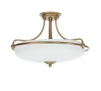 Plafonnier Aspero Laiton Crème 4xE27 Style Art Nouveau Salle À Manger