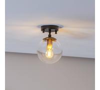 Plafonnier Atmaca 10205 Opviq, dimmable, bronze, Salon / Salle à manger, Verre, Plafonnier