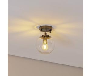 Plafonnier Atmaca 10215 Opviq, dimmable, bronze, Salon / Salle à manger, Verre, Plafonnier
