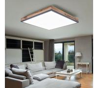 Plafonnier Aufbaupanel Deckenpanel Salon Bois Optique LED Aluminium L 45 CM