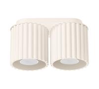 Plafonnier Aluminium Beige GU10 2 Aura