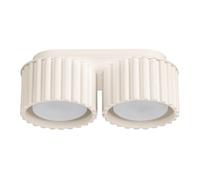 SOLLUX lighting Plafonnier - Spot de plafond en aluminium - 2 flammes - Ampoule LED - Beige Aura
