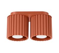 Plafonnier Aluminium Ocre Rouge GU10 2 Aura