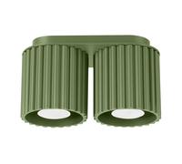 Deckenleuchte Salon Moderne Vert Olive Aluminium L: 21 CM GU10 Plafonnier Long
