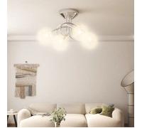 Plafonnier avec abat jour en maille métallique pour 4 LED G9