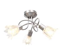 Plafonnier avec Abat-jour en Verre Lustre Lampe Suspendue Luminaire d'Intérieur Salon Chambre à Coucher Maison 3 289228