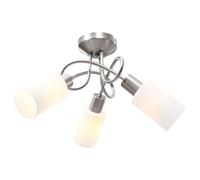 Plafonnier avec Abat-jour en Verre 3 Ampoules E14 Bol Eclairage Lustre vidaXL