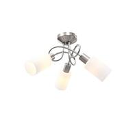 Plafonnier avec Abat-jour en Verre 3 Ampoules E14 Bol Eclairage Lustre vidaXL