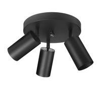 Plafonnier avec ampoules, noir, IP20, 40W, blanc neutre, aluminium [EEK: A]