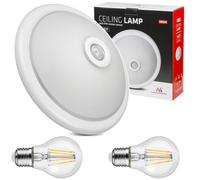 Plafonnier avec capteur PIR Maclean, plafond, avec source lumineuse LED, 2x max. 40W, E27, 220-240V~ 50/60Hz, MCE324 + 2xMCE268