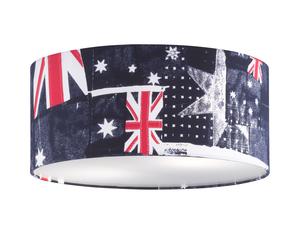 Plafonnier avec drapeau Union Jack Drapeau britannique Plafonnier blanc rouge bleu, 2x E27, diamètre x hauteur 45 x 20 cm