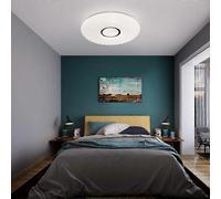 Plafonnier Avec Haut-Parleur Bluetooth Et Télécommande 24w Changement De Couleur, Étoiles, Dimmable, Blanc Chaud