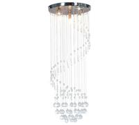 vidaXL Plafonnier 281577 – Lustre spirale suspendu avec perles de cristal pour salon