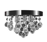 Plafonnier avec Perles Fumées Rond Lustre Lampe Suspendue Eclairage vidaXL