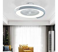 Plafonnier avec ventilateur de plafond avec éclairage Plafonnier moderne LED 80 W Dimmable Lampe de plafond Ventilateur Télécommande Ultra-silencieux Peut Timing Créatif Salon Chambre Lampe Lumière
