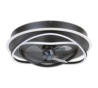 Plafonnier avec ventilateur NAMORI LED 4X9W en acier noir D500mm