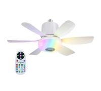 Plafonnier avec Ventilateur,Télécommande Haut-Parleur Musique 3 Vitesses | Ventilateur Plafond Avec Lumière LED Intégrée - pour Intérieur, Maison, Salon, Cuisine, Dortoir, Bureau, Appartement