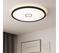 Plafonnier Backlight LED Lampe de Salon Couloir Noir D 42cm