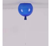 Plafonnier ballon coloré pour chambre d'enfant, lustre décoratif avec abat-jour en acrylique E27 à l'intérieur, bleu, 25 cm, parfait pour les chambres de garçons et de filles