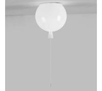 Plafonnier ballon coloré pour chambre d'enfant, lustre décoratif avec abat-jour en acrylique E27 pour garçons et filles, plafonnier avec interrupteur, 20 cm, design blanc