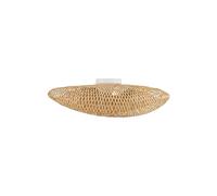 Plafonnier Bambou Bois Naturel B : 60 CM Wohnlich E27 Salon Deckenleuchte