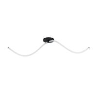 Plafonnier BANDERILLAS LED 2X12W en acier noir 1160x170x200mm